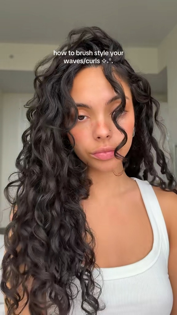 wavy/curly hair styling routine🤎 

#LTKBeauty #LTKStyleTip