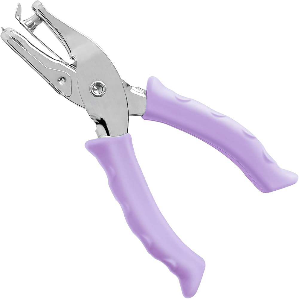 Single Hole Punch 1/4” Hole Puncher for Crafts, One Hole Paper Punch with Soft Grip Handle, Sma... | Amazon (US)