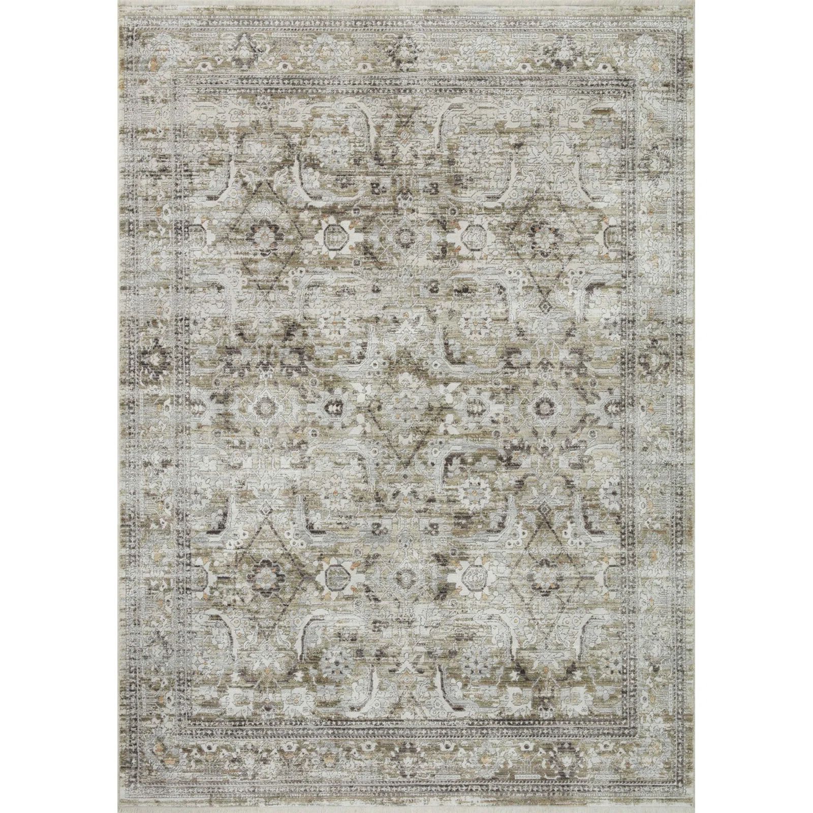 Bonney Power Loom Performance Moss/Stone Rug | Wayfair North America