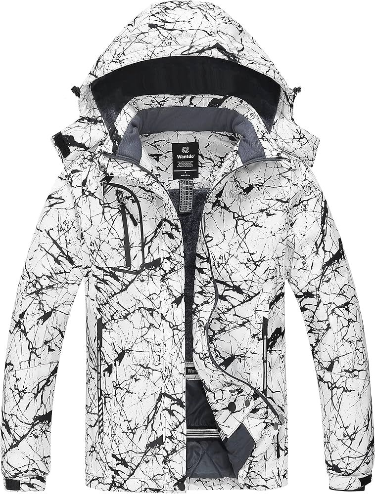 wantdo Women's Mountain Waterproof Ski Jacket Windproof Rain Jacket Winter Warm Hooded Coat | Amazon (US)