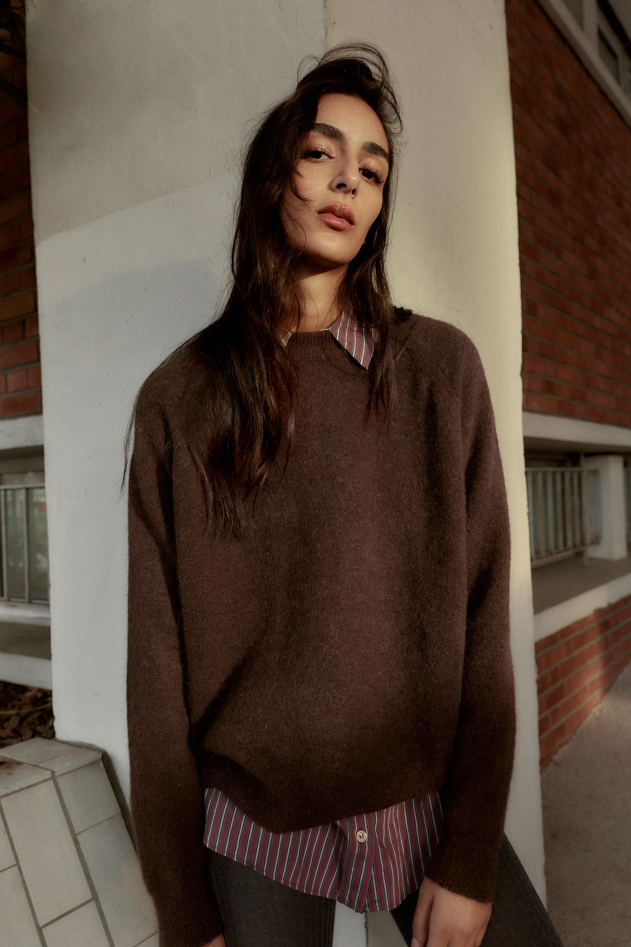 WOOL AND ALPACA BLEND JUMPER | Zara US