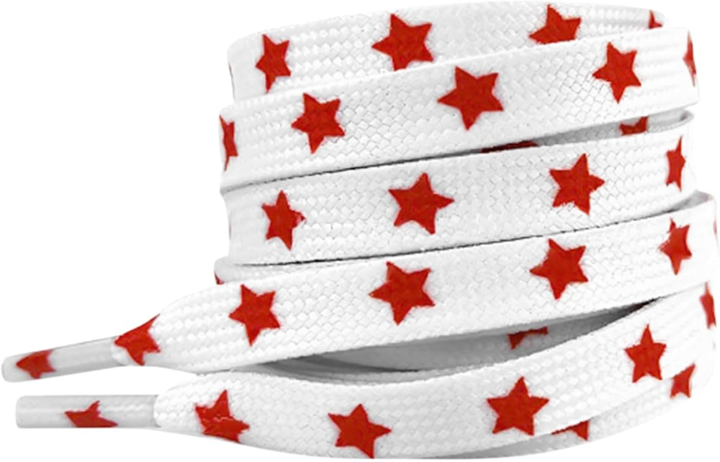 Flat Shoelaces Colored Star Patterned Printed Shoe Laces for Sneakers Boots Sport Shoes 1 Pair | Amazon (US)