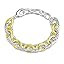 UNY JEWEL Twisted Cable Wire Link Chain Bracelet Two Tone Designer Brand Inspired Women Jewelry V... | Amazon (US)