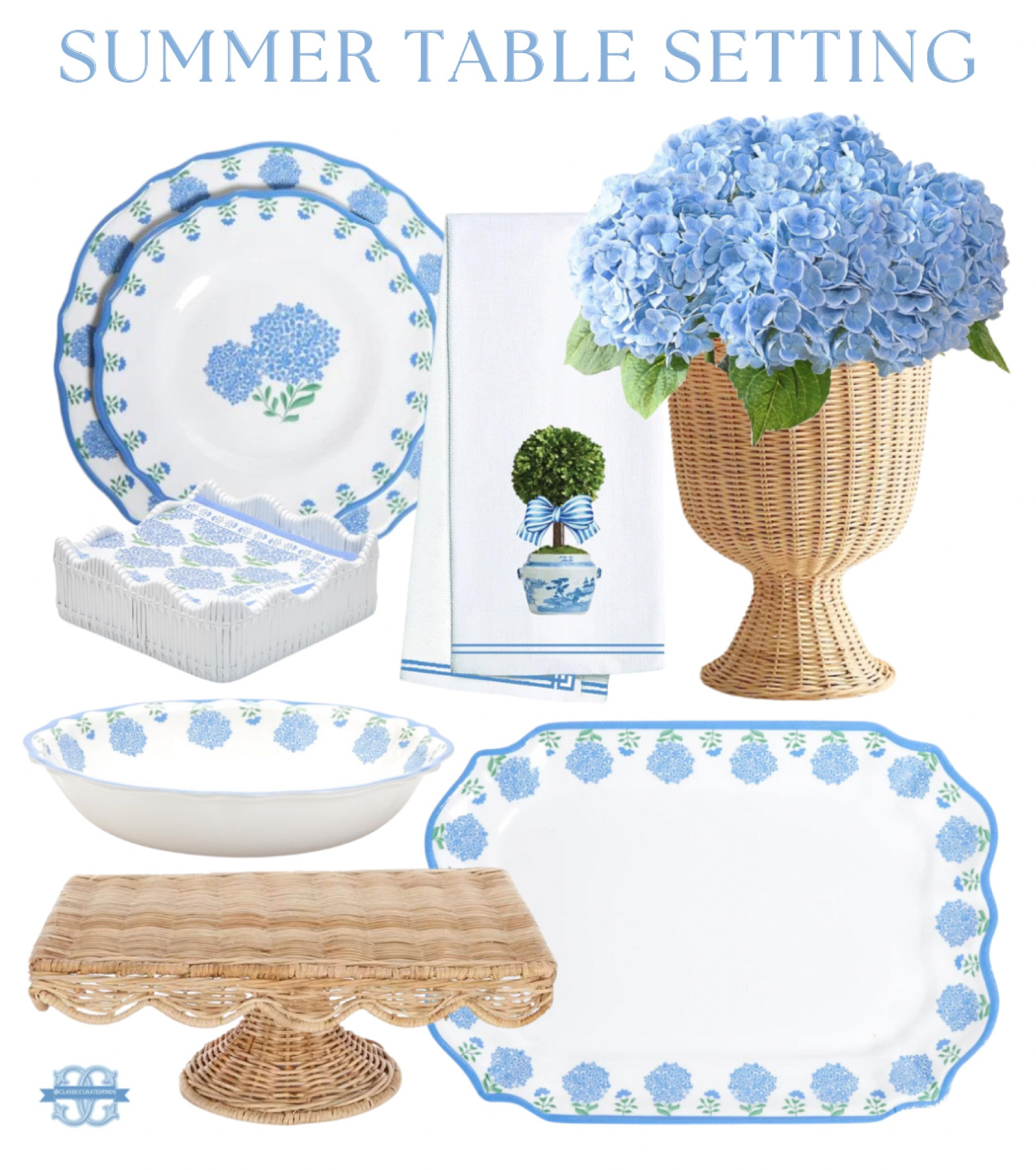 Hydrangea themed table setting for spring & summer!💙🍽️

Home Decor, Grandmillennial, Dining Decor, Plates, Tray, Scalloped Rattan, Rattan Vase, Hydrangeas

#LTKHome #LTKSeasonal