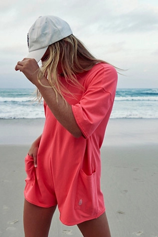 Hot Shot Tee Romper | Free People (Global - UK&FR Excluded)