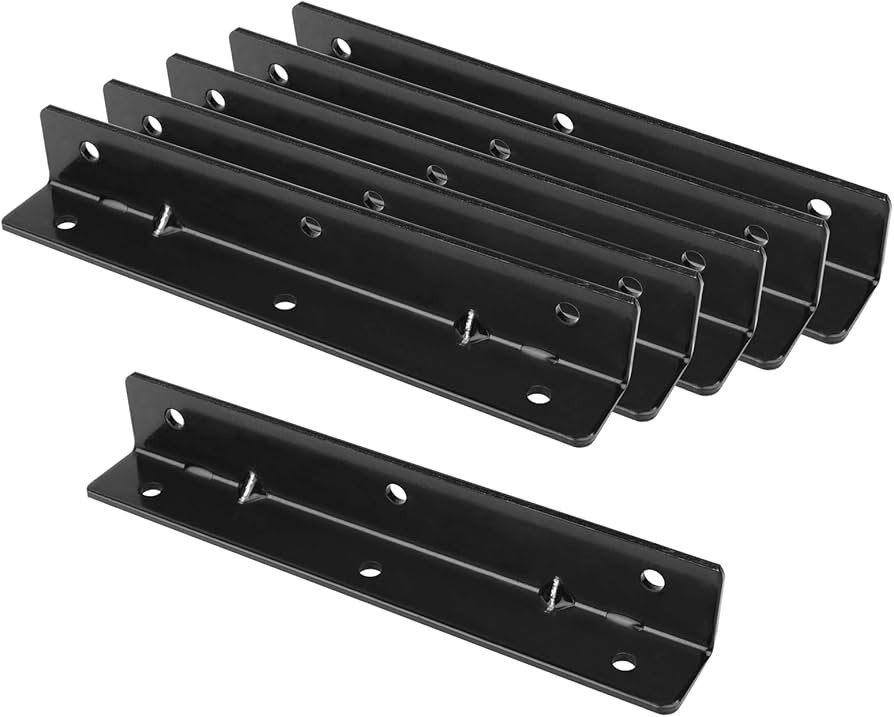 OTTFF 6 Pcs 7½x1⅛ inch Strong Tie L Shape Wide Corner Brace 90 Degree Carbon Steel Bar Fastene... | Amazon (US)