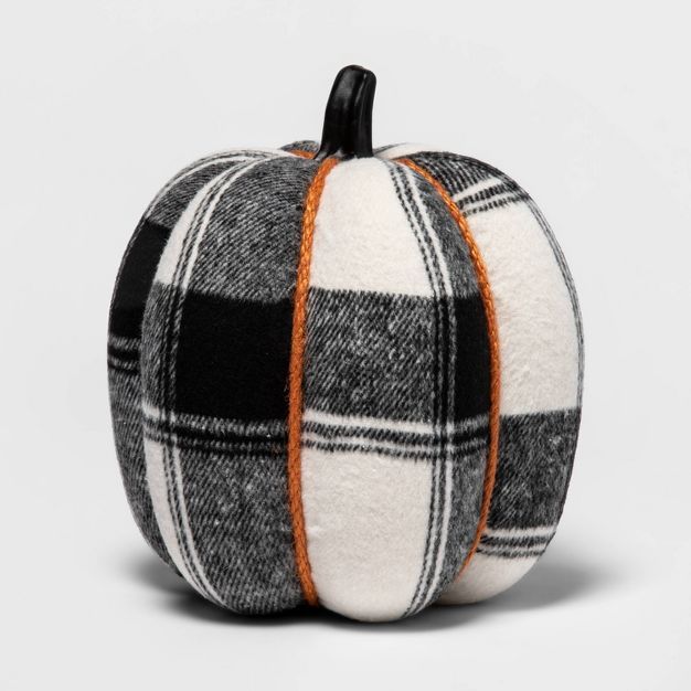 Harvest Plaid Pumpkin Large Black and Cream - Hyde &#38; EEK! Boutique&#8482; | Target