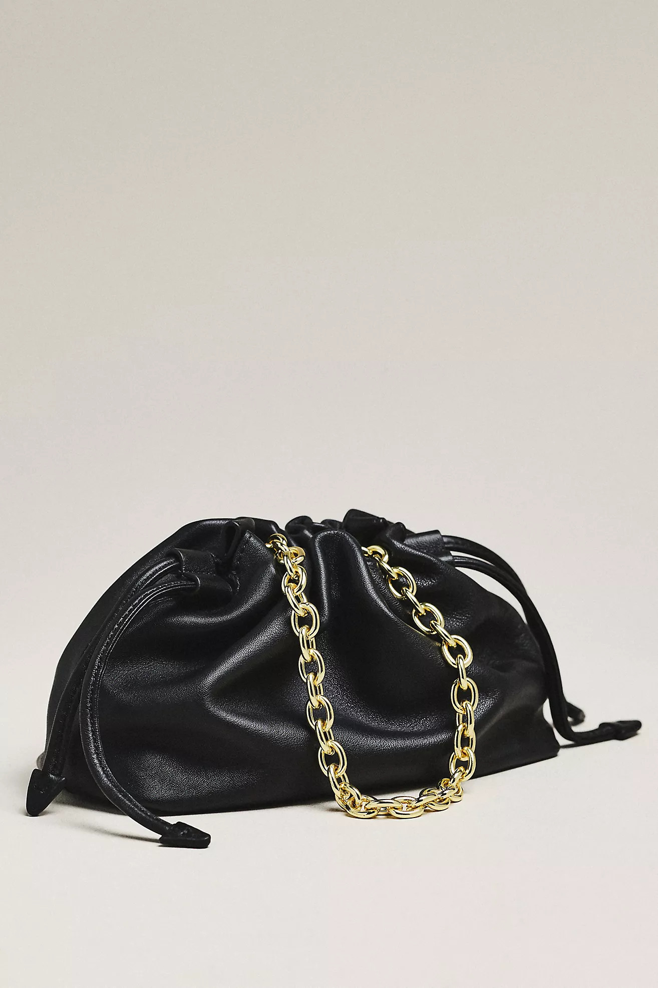Studio Amelia Alexandra Leather Petite Drawstring Clutch | Anthropologie (US)
