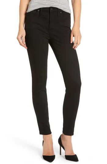 Women's Madewell 9-Inch High-Rise Skinny Jeans, Size 24 - Black | Nordstrom
