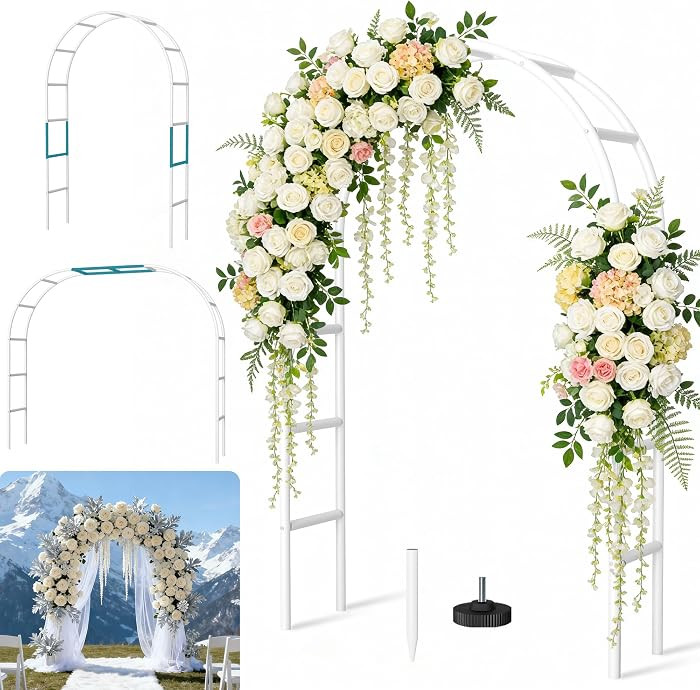 Thickened Rustproof Garden Arch Metal Trellis for Climbing Plants Outdoor, Wedding Arch Garden Ar... | Amazon (US)