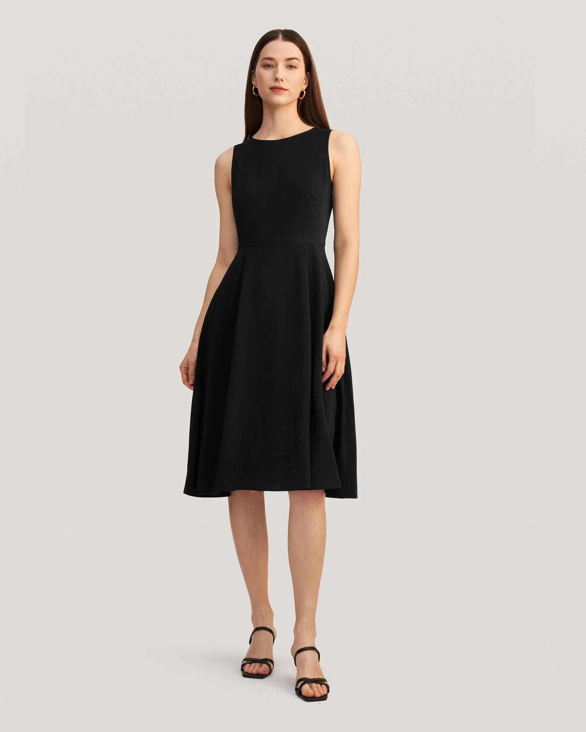 Vintage Round Neck Silk Little Black Dress | Shop Simon