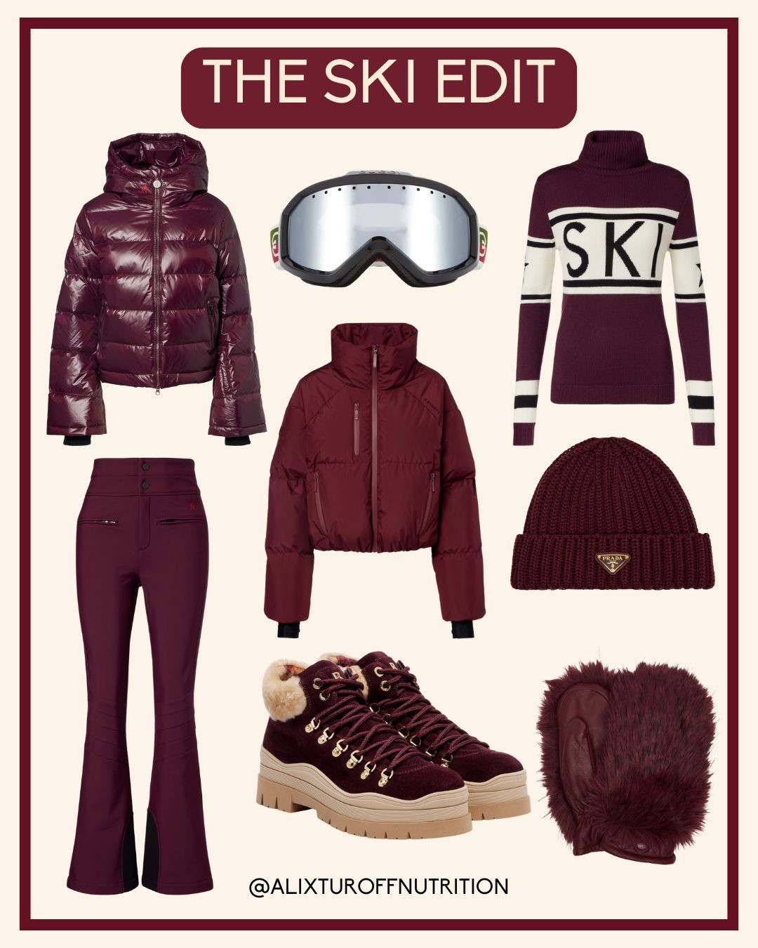 The burgundy ski edit
#apresski 

 #LTKSeasonal #LTKActive #LTKTravel