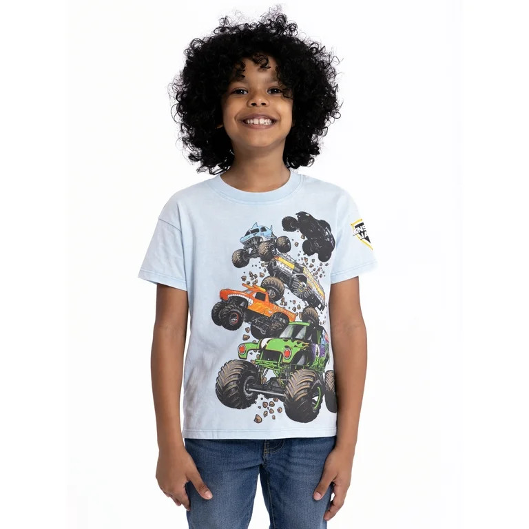 Monster Jam Toddler Short Sleeve Crewneck Tee, Sizes 12M-5T | Walmart (US)