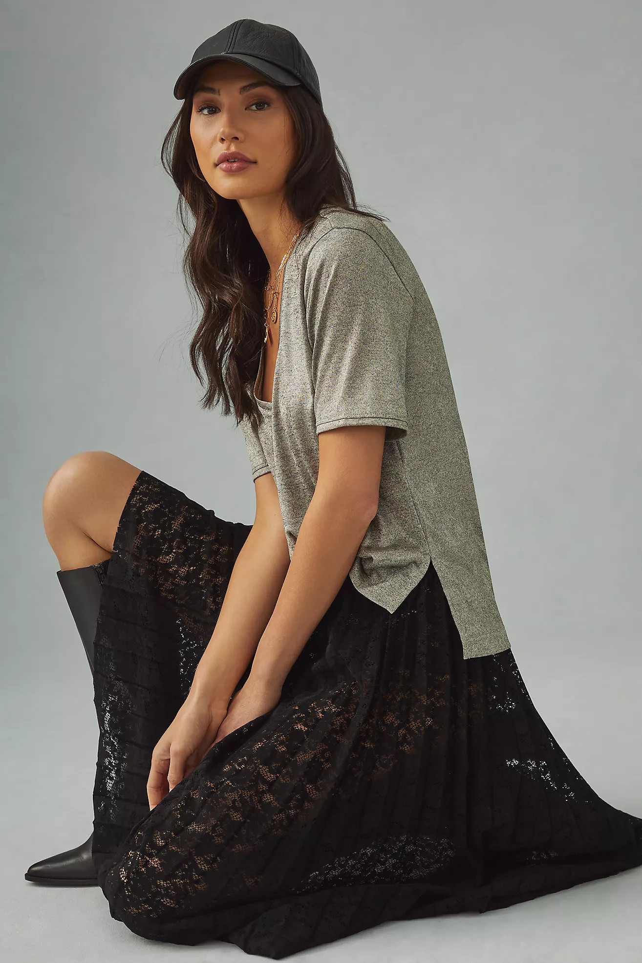 Pilcro Deep V-Neck Tee | Anthropologie (US)