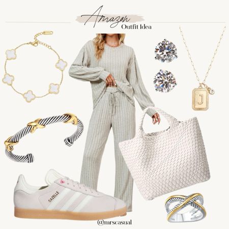 Amazon two piece set. So cute and casual. Adidas gazelle 

#LTKshoecrush #LTKfindsunder100 #LTKfindsunder50