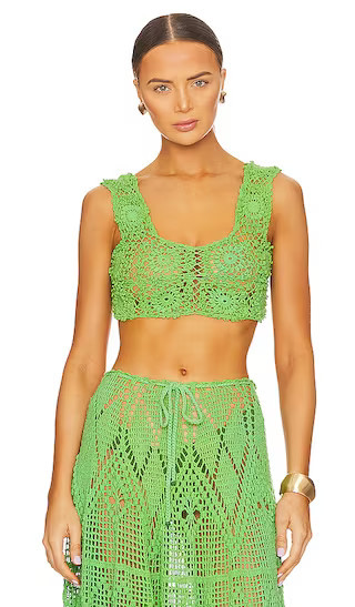 x REVOLVE Maya Crop Top in Soft Green | Revolve Clothing (Global)