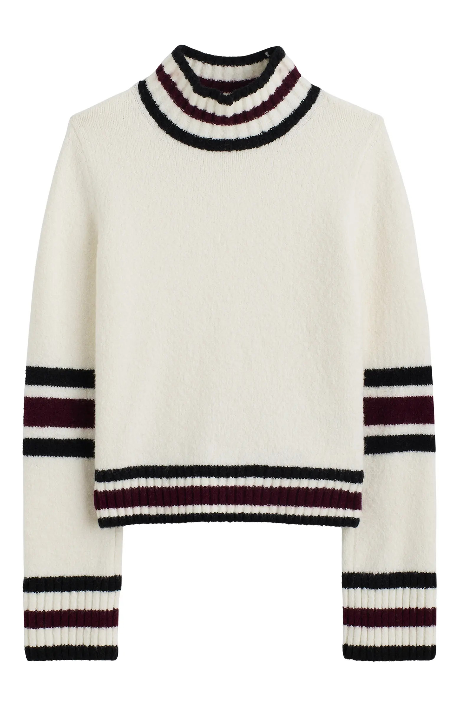 Rib Trim Mock Neck Sweater | Nordstrom