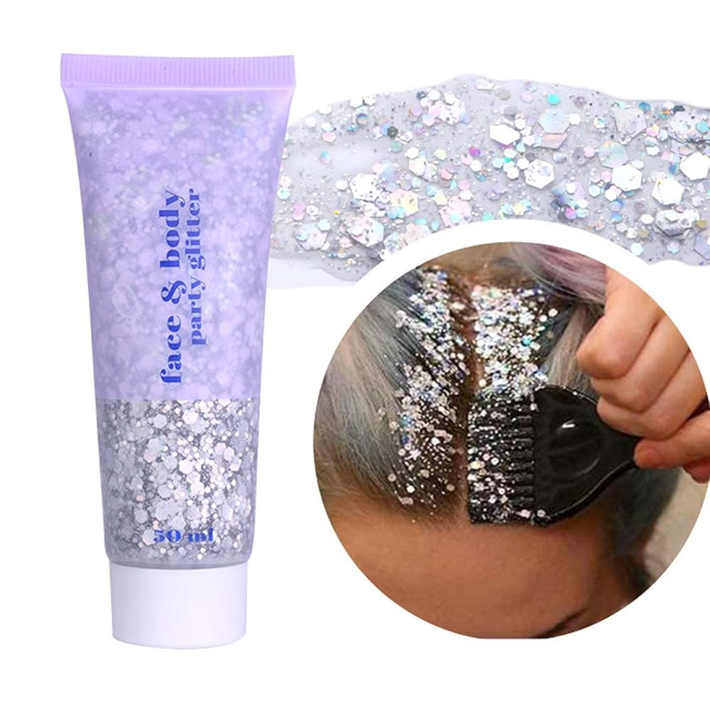 DAGEDA Body Glitter Gel, Body Sequins Shimmer Liquid Eyeshadow, Chunky Glitter for Face Hair Nail... | Amazon (US)