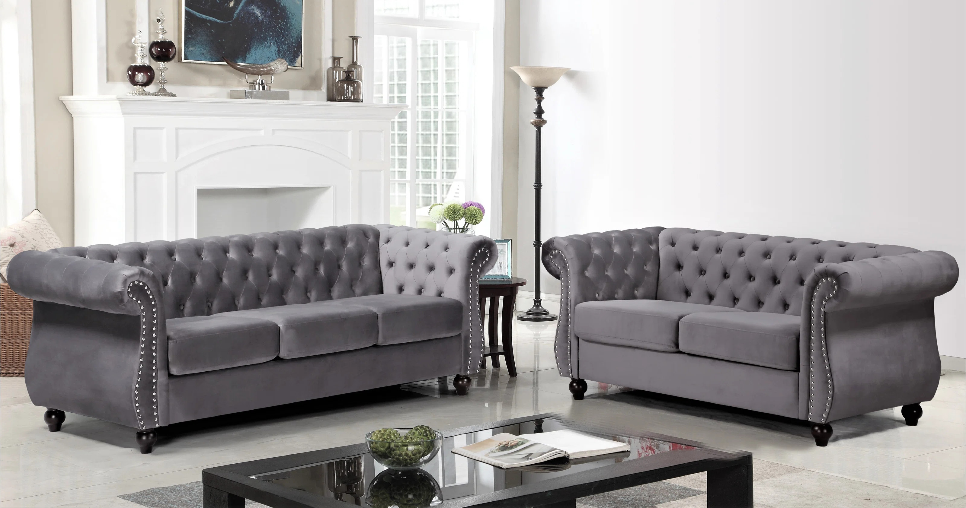 Gossage Retro 2 Piece Standard Living Room Set | Wayfair North America