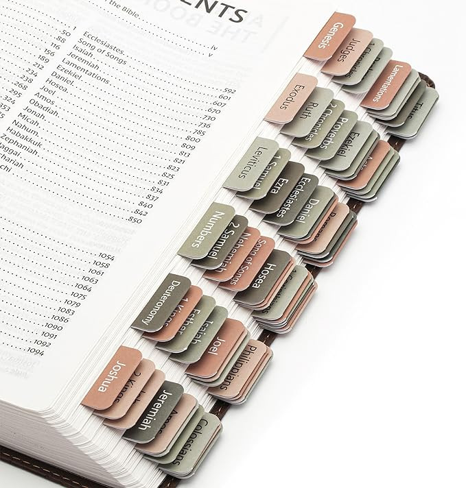 Mr. Pen- Bible Tabs, 75 Tabs, Green Terracotta, Vintage, Laminated Bible Tabs for Women and Men, ... | Amazon (US)