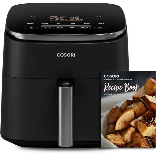 COSORI Air Fryer TurboBlaze 6.0-Quart Compact Airfryer that Roast, Bake, Proof, 9 Functions, 5 Sp... | Walmart (US)