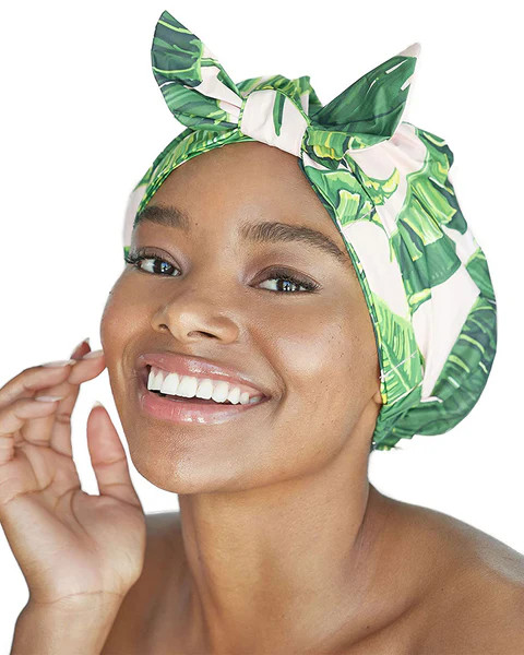 Luxury Shower Cap - Palm Print | ban.do