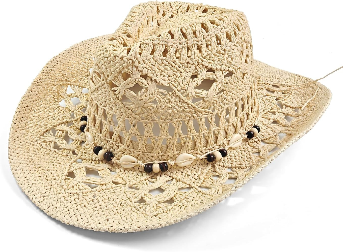 Women's Men's Straw Cowboy Hat Cowgirl Woven Sun Hat Western Cowboy Hat | Amazon (US)