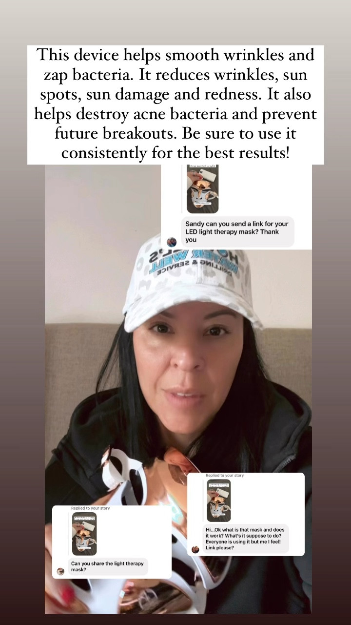 This FDA cleared, LED light mask really works (when used consistently)! I used to get really red around my nose and on my cheeks but not anymore! It helps battle acne and future breakouts and smooth wrinkles. It only takes 3 minutes each night. First, cleanse your face, then use the mask and apply your skincare after. That’s it! 

#LTKMidsize #LTKBeauty #LTKOver40