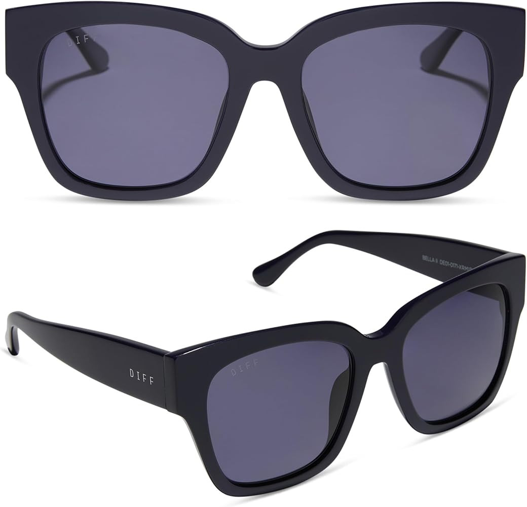 DIFF Bella II Oversized Designer Square Sunglasses for Women UV400 Protection, Thick arms trendy ... | Amazon (US)