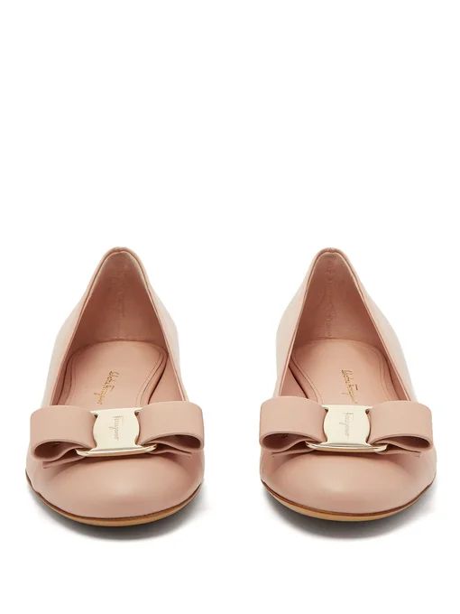 Varina leather ballet flats | Salvatore Ferragamo | Matches (UK)