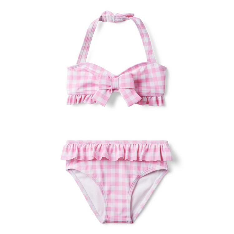 Gingham Halter Ruffle 2-Piece Swimsuit | Janie and Jack