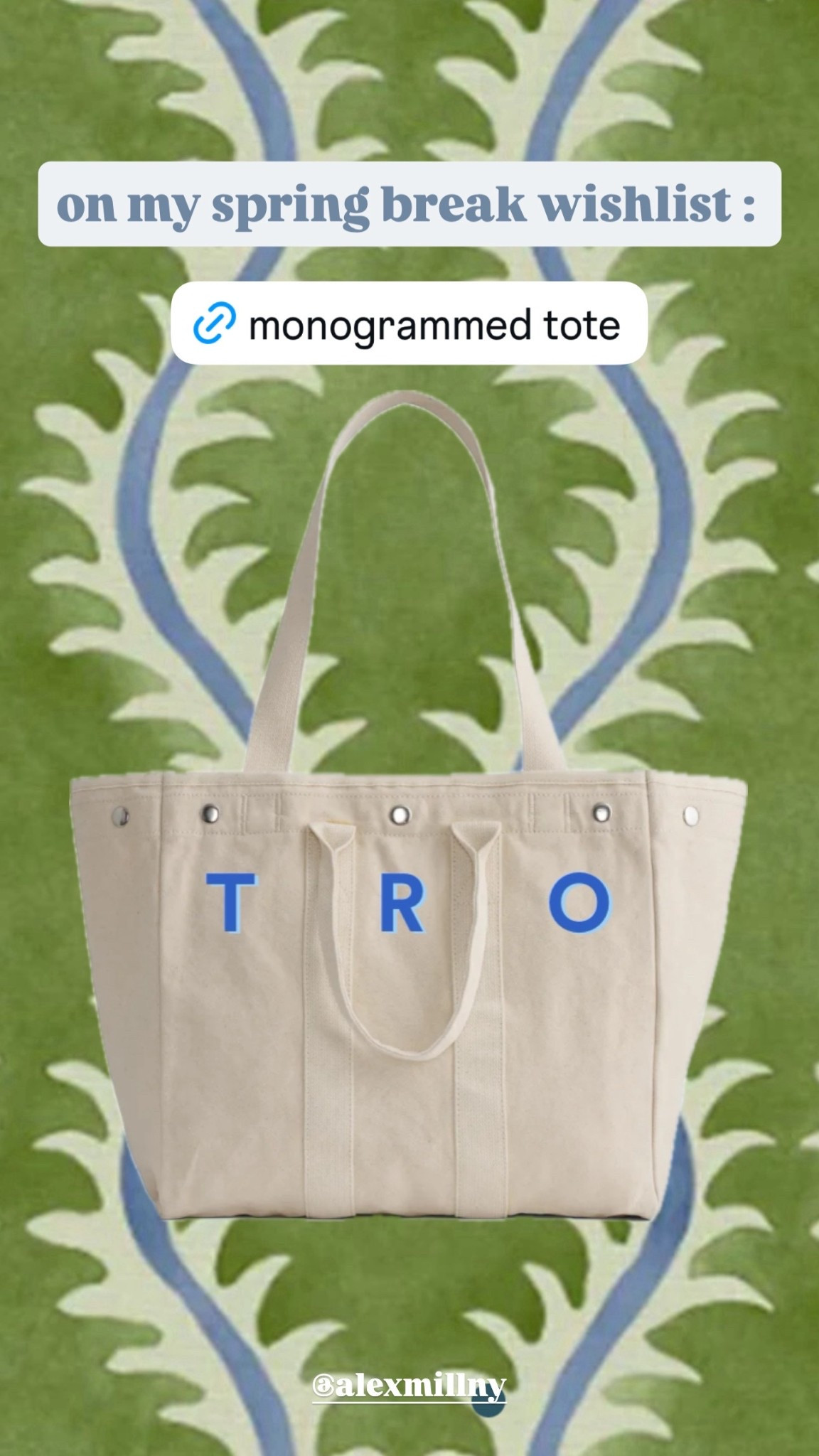 Monogram tote Alex Mill 

#LTKdayinmylife #LTKmomlife #LTKTravel