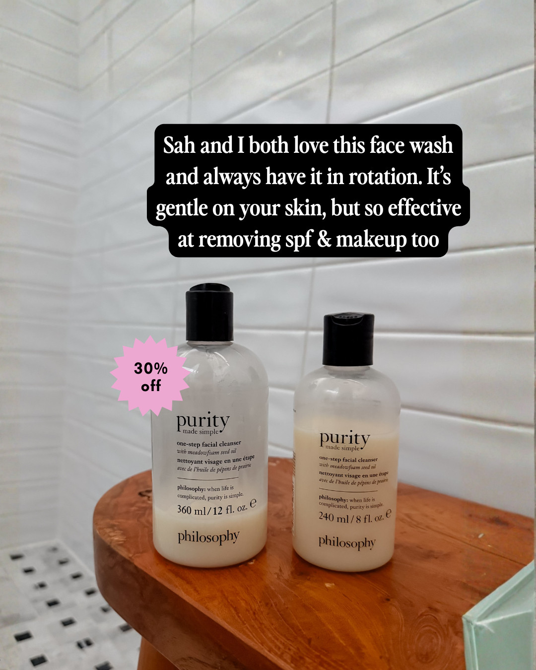 Best facial wash from Philosophy. It's gentle to your skin and effective at removing spf & makeup too 

 #LTKGiftGuide #LTKselfcare #LTKSaleAlert