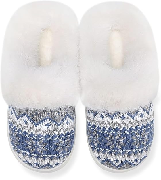 NineCiFun Women's Warm House Slippers Memory Foam House Fuzzy Cute Christmas Slippers Ladies Bedr... | Amazon (US)