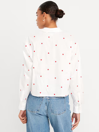 Cropped Button-Down Shirt | Old Navy (US)