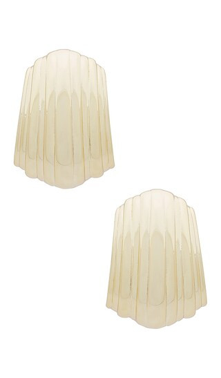 Ribbed Earrings in Gold | Revolve Clothing (Global)