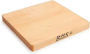 John Boos Chop-N-Slice Maple Wood Cutting Board for Kitchen Prep, 1" Thick, Small, Edge Grain, Sq... | Amazon (US)