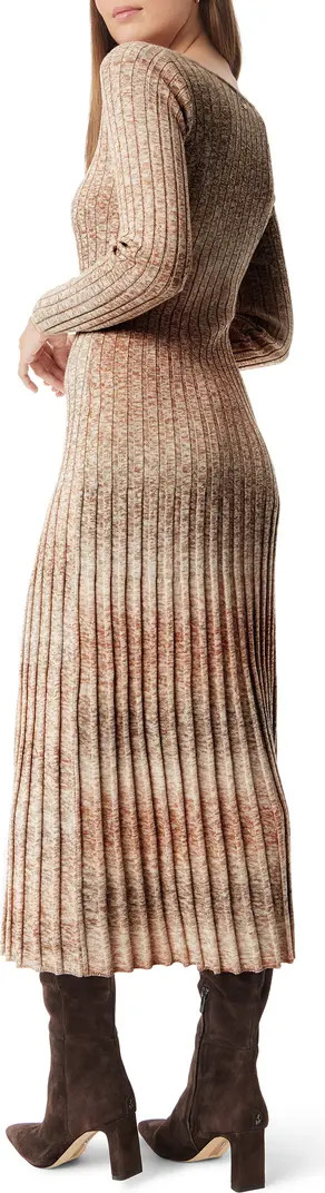 Darya Ombré Rib Long Sleeve Cotton Blend Midi Sweater Dress | Nordstrom Rack