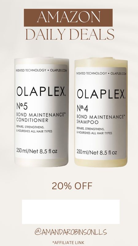 Amazon daily deals
OlaPlex shampoo and conditioner 

#LTKsalealert #LTKfindsunder50 #LTKbeauty