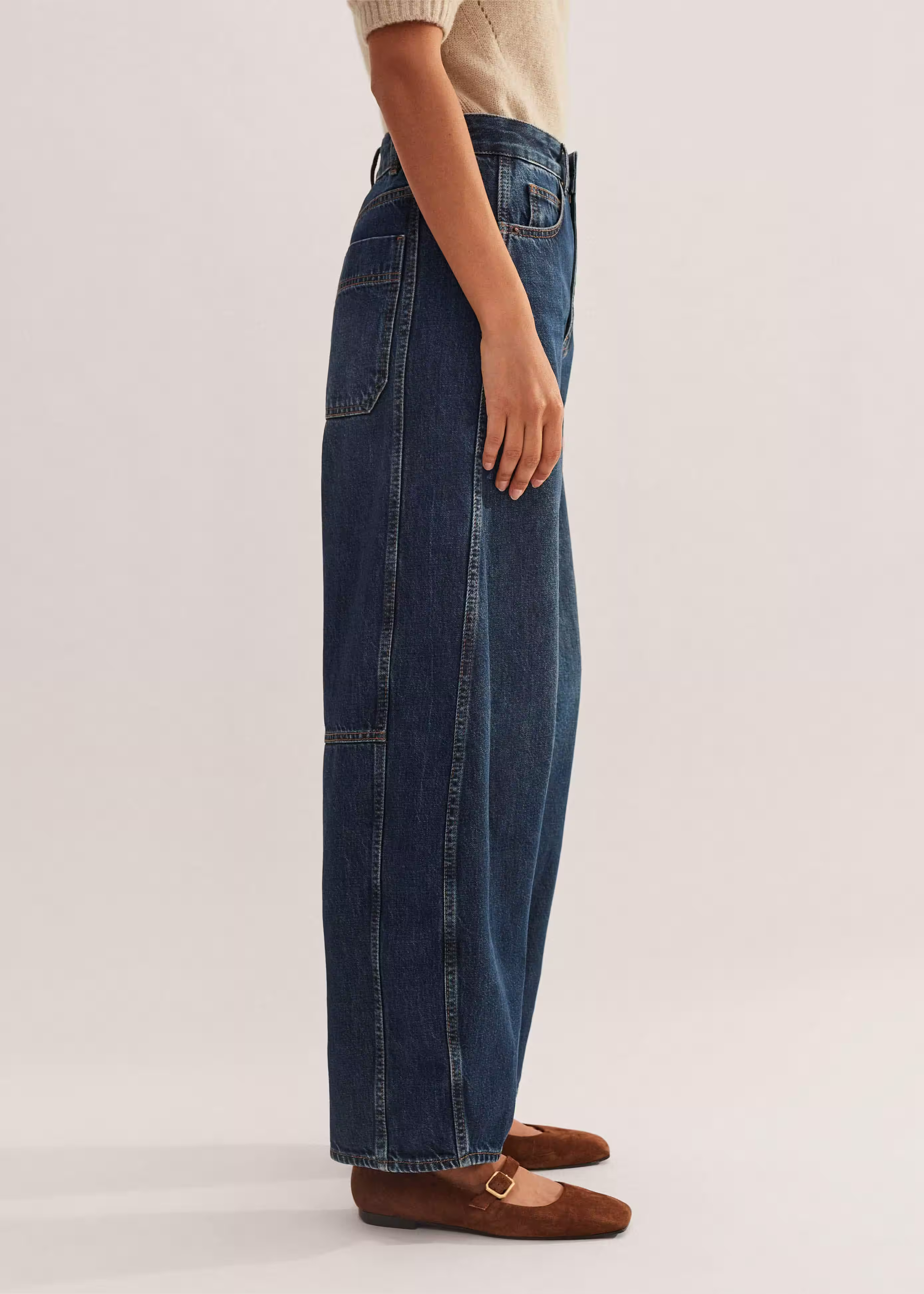 Women's Blue Extreme Tapered Jean | ME+EM | ME+EM US