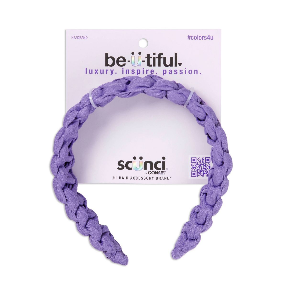 scunci Most Comfortable Fabric Wrap Headband - Posh Purple | Target