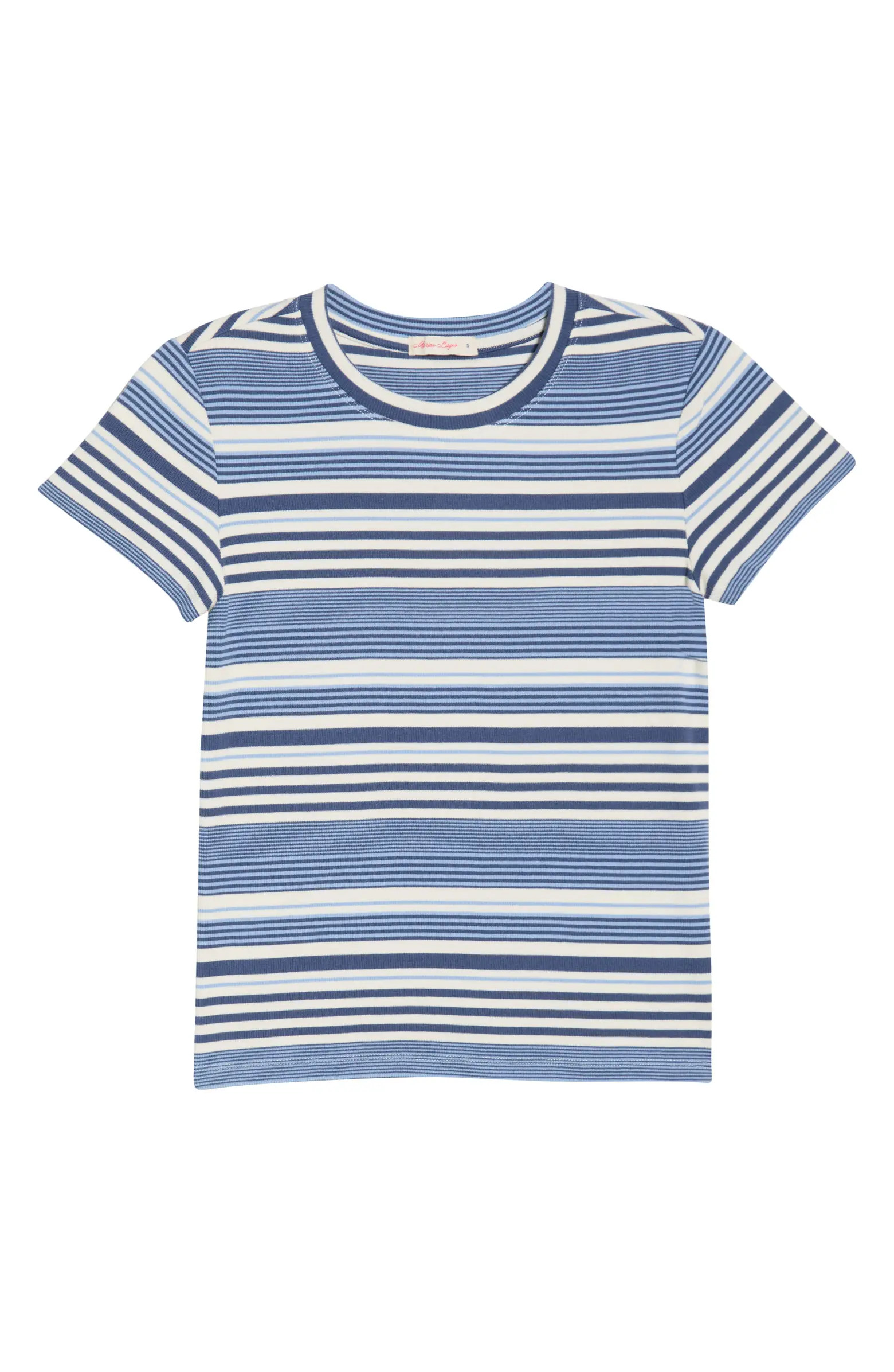 Lexi Rib Stripe Sun-In Crewneck T-Shirt | Nordstrom