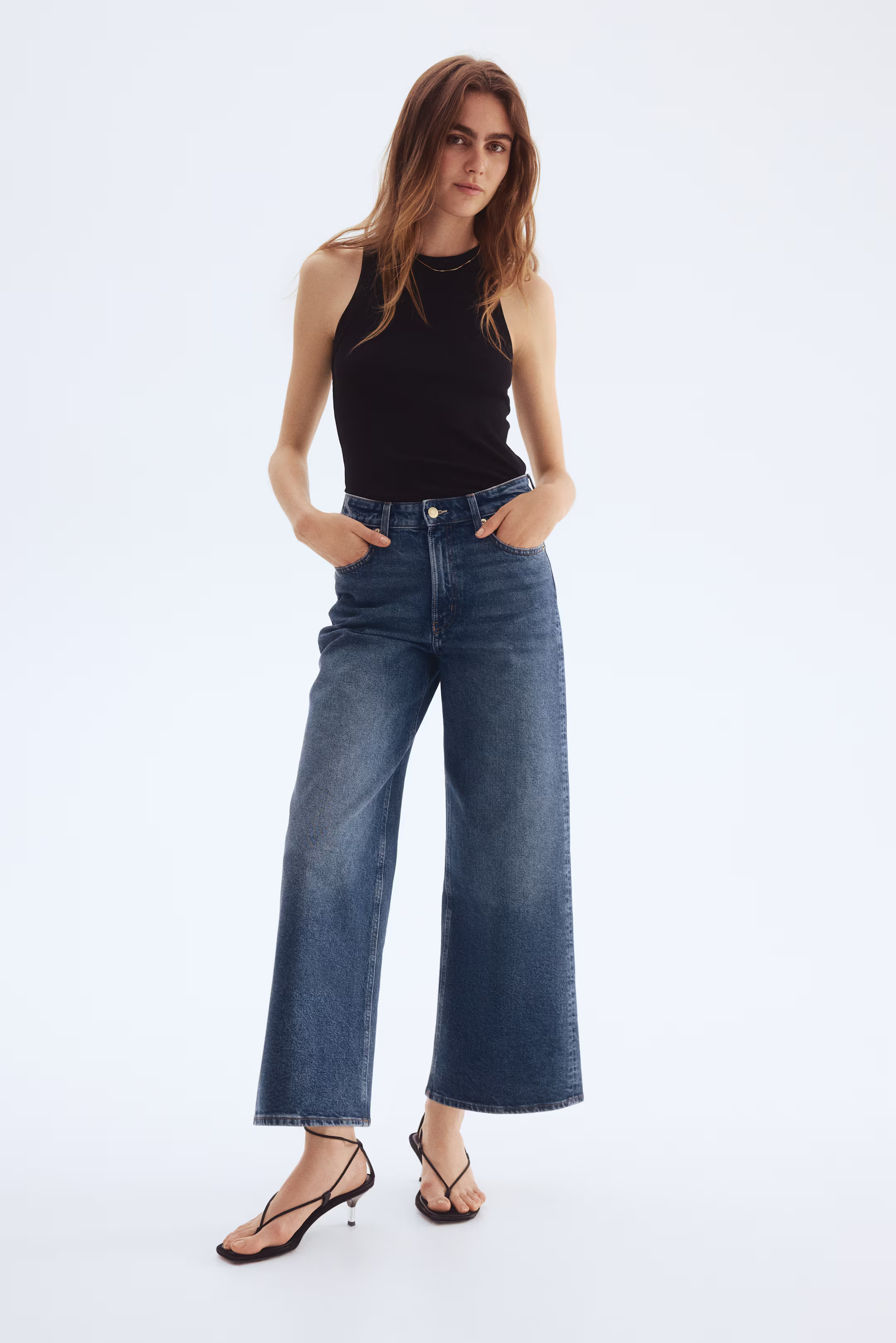 High Rise Wide-cut Jeans | H&M (US + CA)