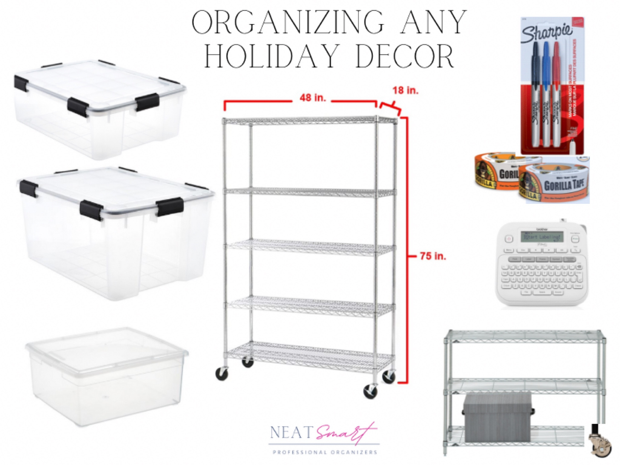 Keep all of your fun holiday decorations organized so you can find it when you need it! 🎄❤️🍀🐇🇺🇸🍁🎃🦃

#LTKSeasonal #LTKfamily #LTKhome