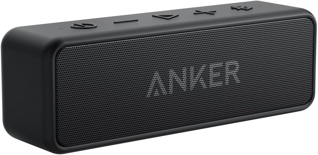 Anker Soundcore 2 Portable Bluetooth Speaker with 12W Stereo Sound, Bluetooth 5, Bassup, IPX7 Waterproof, 24-Hour Playtime, Wireless Stereo Pairing, Speaker for Home, Outdoors, Travel | Amazon (US)