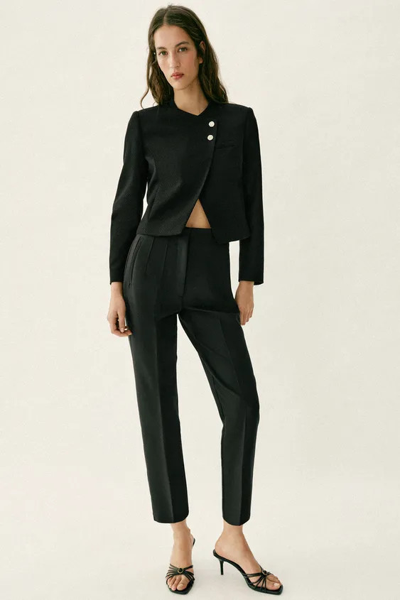 PANTALON FLARE STRETCH À POIS | Zara FR
