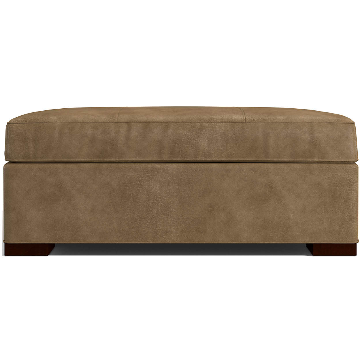 Axis 44" Leather Ottoman and a Half + Reviews | Crate & Barrel | Crate & Barrel