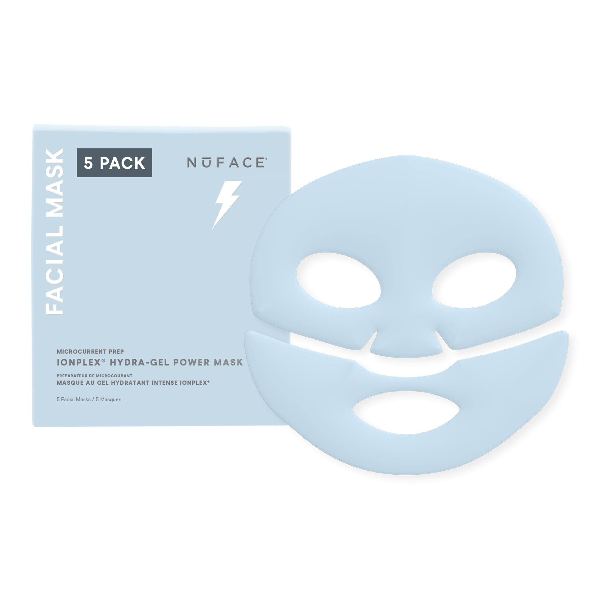 NuFACE IonPlex Hydra-Gel Power Mask - Hydrogel Korean Face Mask to Help Boost Hydration, Smooth F... | Amazon (US)