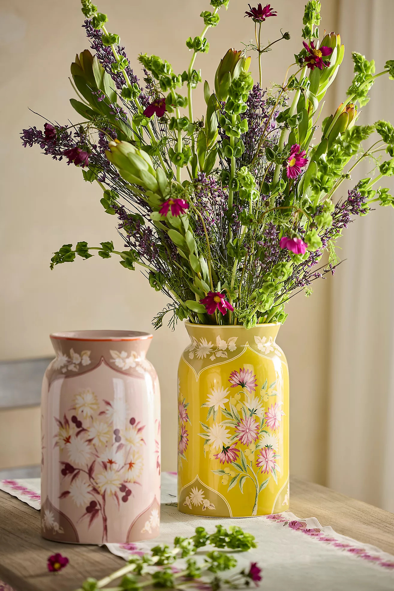 Floral Painting Ginger Jar Ceramic Vase | Terrain