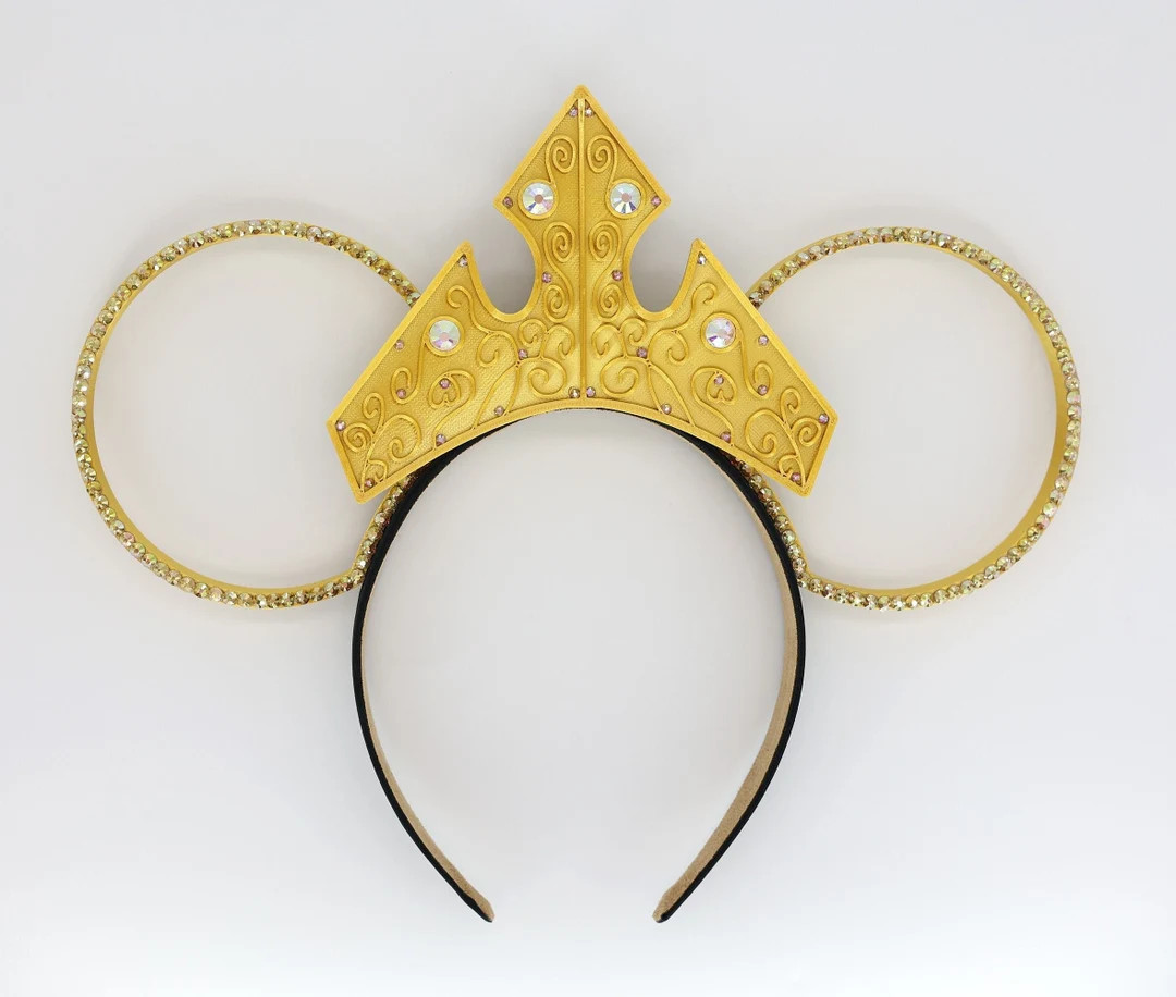3D Sleeping Beauty Aurora Tiara GOLD Mouse Ears | Etsy (US)